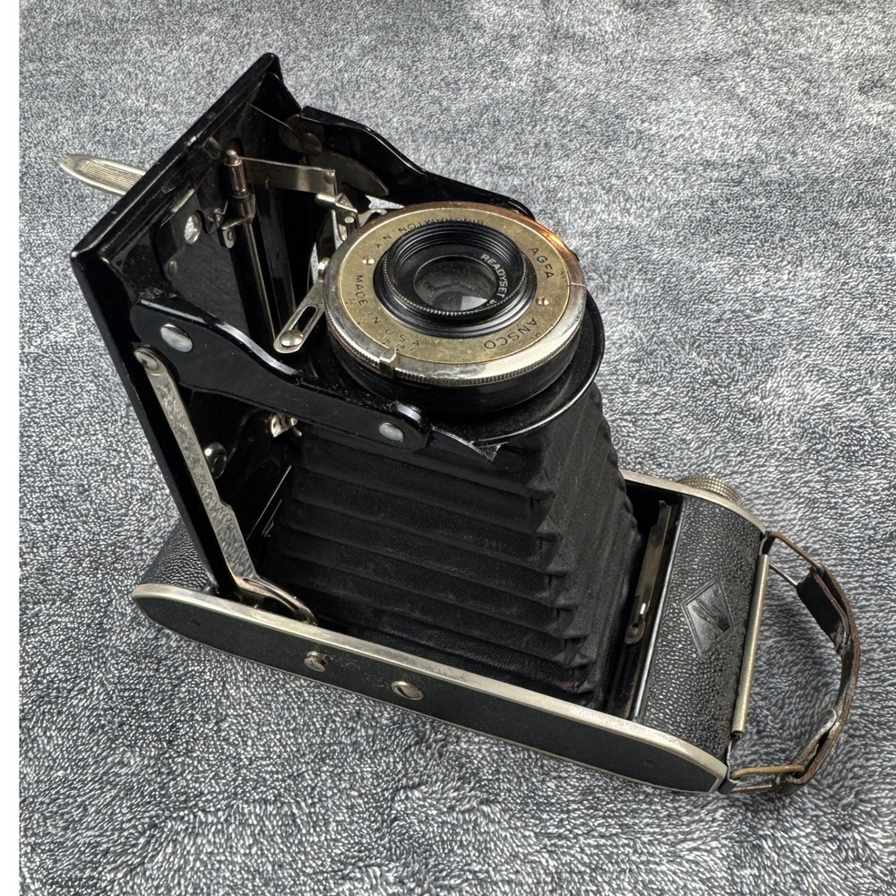 Agfa Ansco Readyset Special Folding Bellows Camera Vintage 1930s Black PD-16